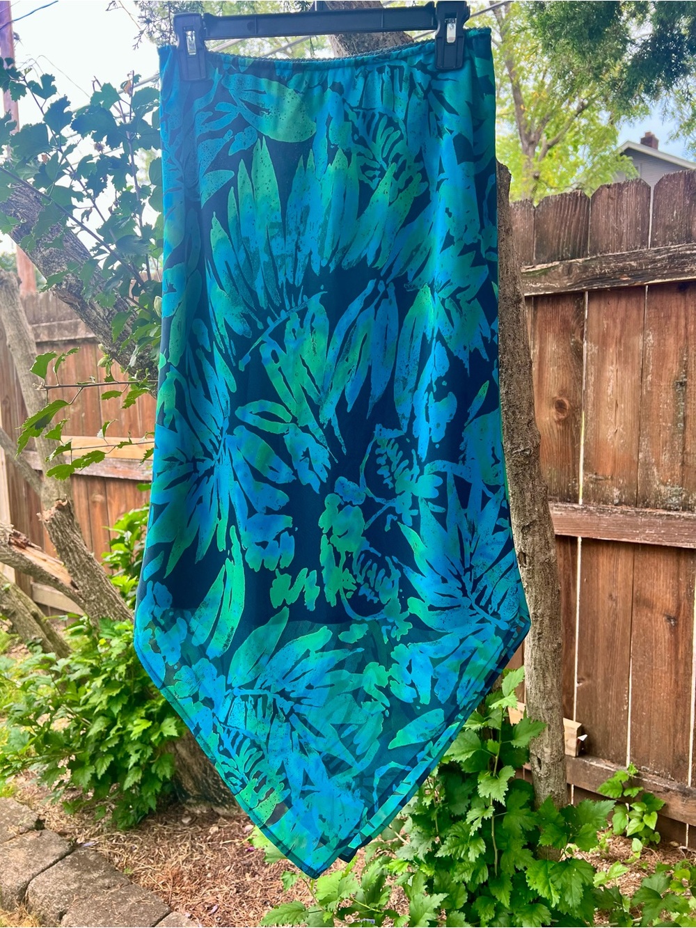 Vintage 90s midi maxi handkerchief fairy hem skirt floral Laura Leigh Ltd lined